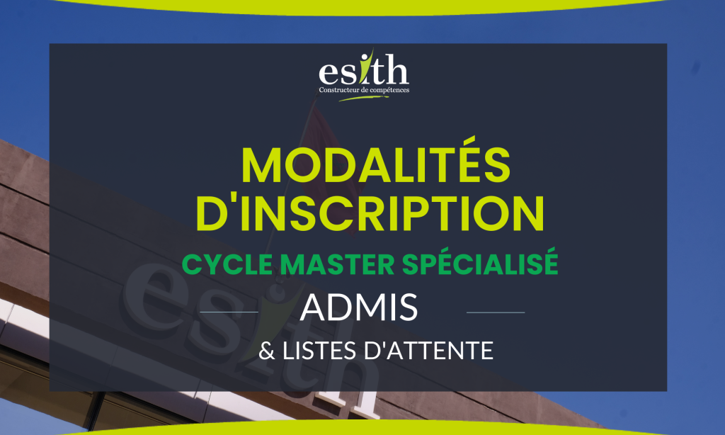 Cycle Master Spécialisé- Modalités D’inscription 2023-2024