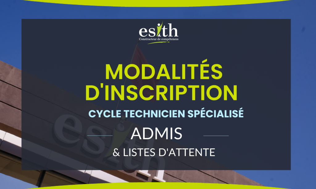 Cycle Technicien Spécialisé- Modalités d’inscription 2023-2024